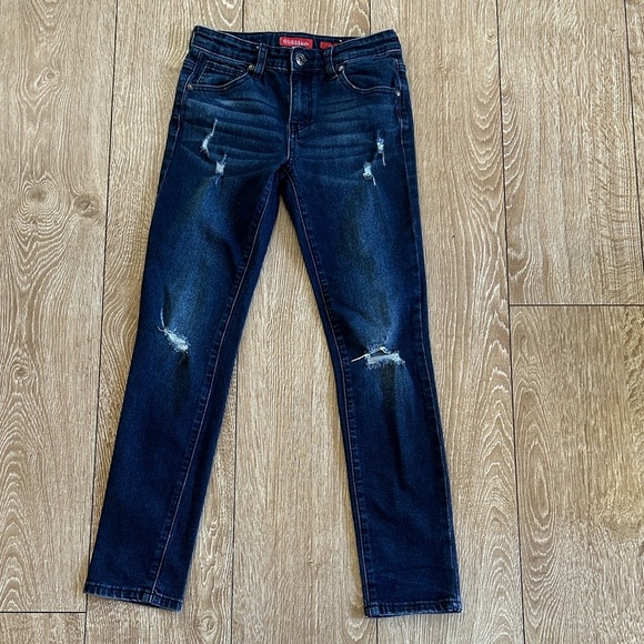 Guess Dark Blue Distressed Jeans - Picture 2 of 8